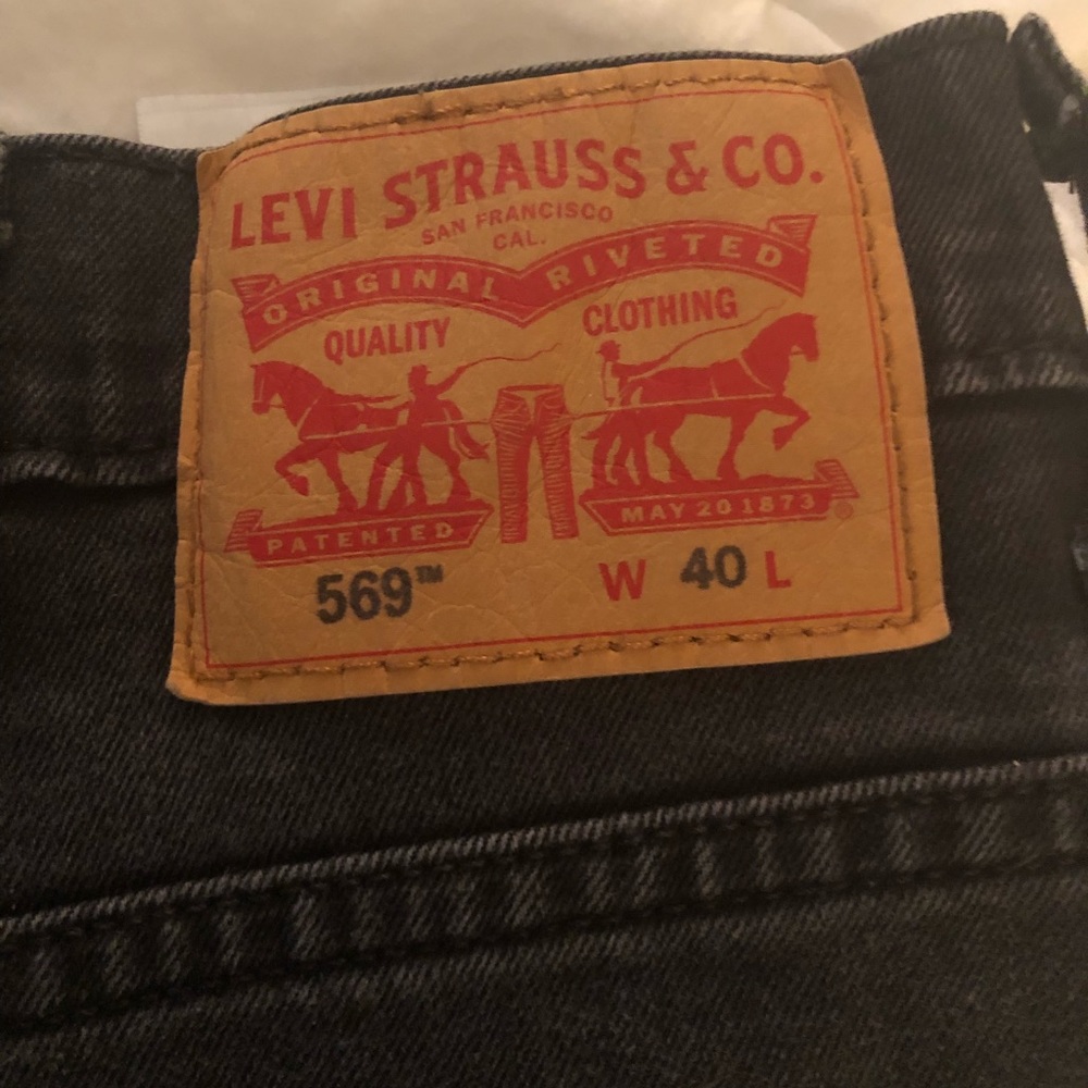 Levi Strauss 569 Dark Grey Denim Shorts